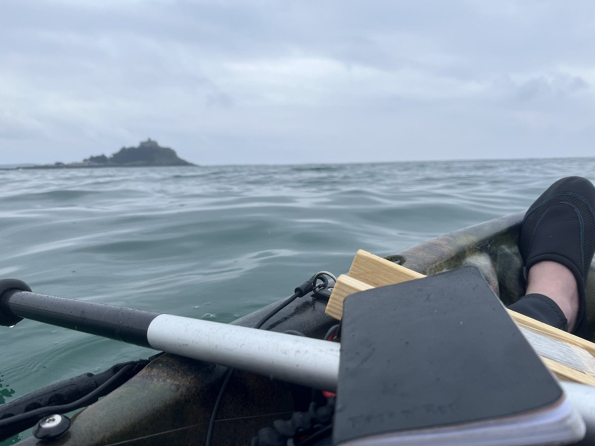 Today’s writing location. Things were going swimming until the notebook went, well, swimming.

#amwriting #writingcommunity #cornwall