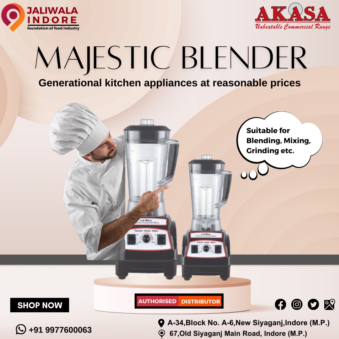 Jaliwalaindore's tweet image. With its powerful motor and razor-sharp blades, the Majestic Blender can handle any task.
.
.
.
#MajesticBlender #PowerfulBlender #HighPerformanceBlender #VersatileBlender #EfficientBlender #KitchenAppliance #BlenderLove #BlenderLife #JaliwalaIndore