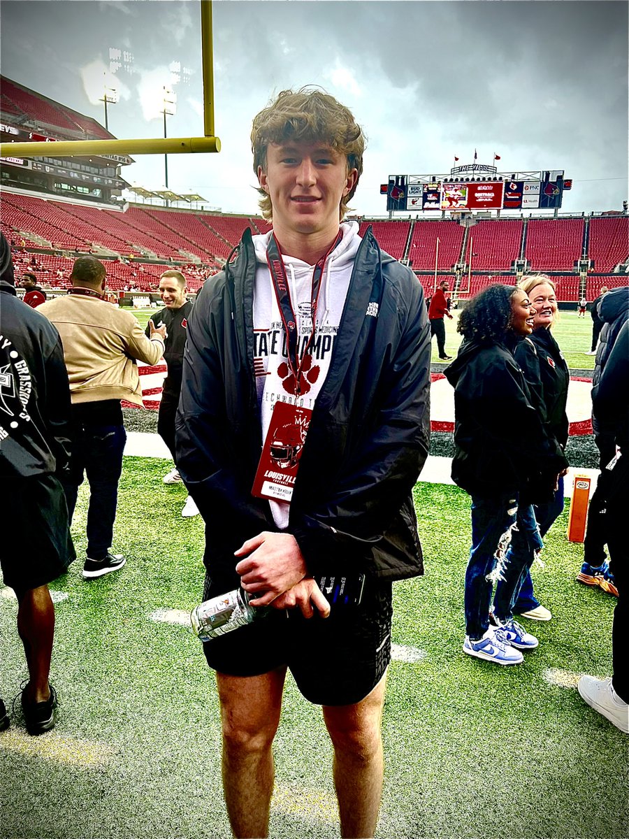 Mattox Kelly 2025 Football Recruit Louisville Football Spring Game Visit