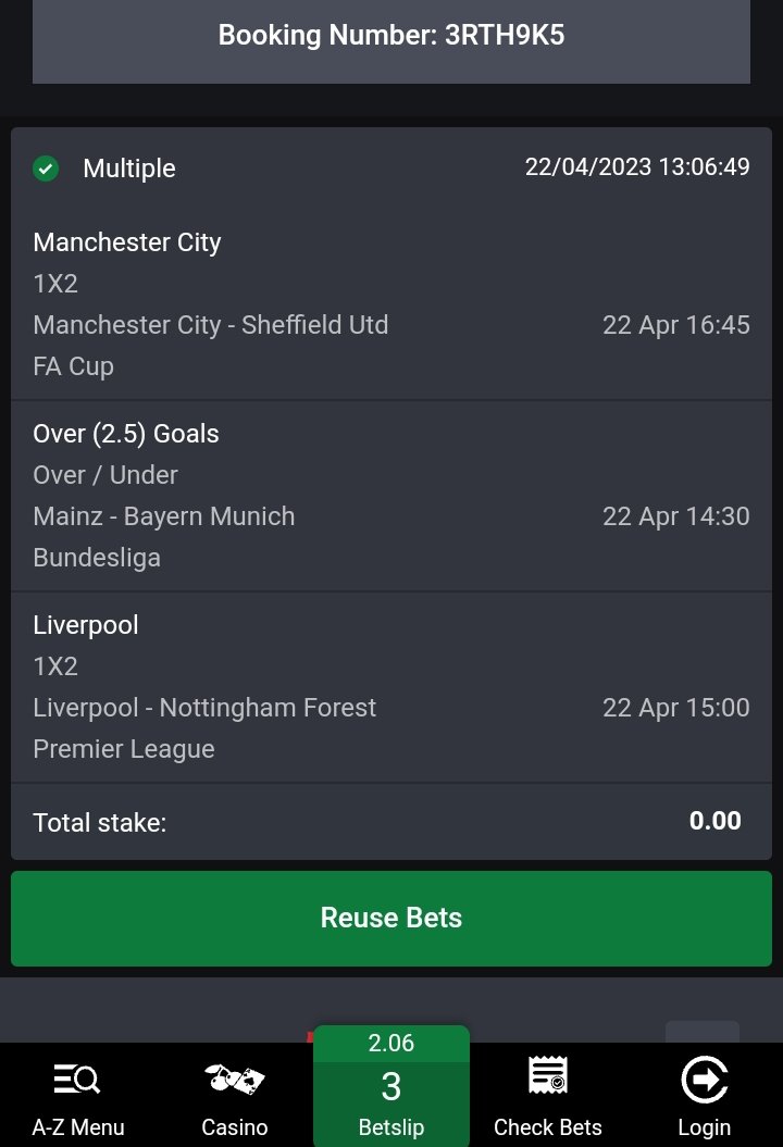 cassipredict's tweet photo. happy weekend guys
today's free betting tips
bet code = 3RTH9K5
#predictions #Bet9ja #sports #football #bettingtipster #cassipredict #footballcongratulations #bettingtips #gistlover , Kanaga , Ipeleng , Tsatsii https://t.co/BFig4JaR3r