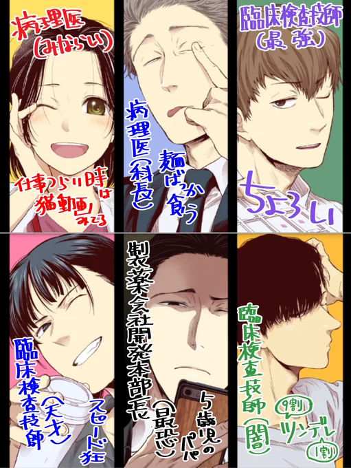 マガポケさんアプリで病理医漫画フラジャイルが  【【全話】】 【【【無料】】】   【の呼吸】 始めました  お堅い医療漫画とお思いか…?そうか… とりあえず医者と技師と製薬会社社員と弁護士とコンサルがぶりっ子している絵を貼って イケメン漫画の擬態をしておこう…