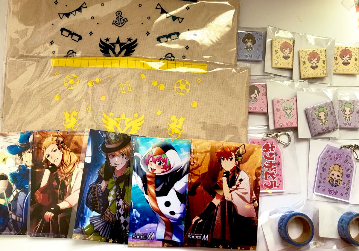 aoi1031's tweet photo. アイドルマスターSideM DMMスクラッチ 交換 譲渡

【譲���
画像のもの

【求】
定価＋送料、同種・異種の牙崎漣や虎牙道(3人揃っているものやモチーフグッズなど)

マステは両方F-LAGSです。
郵送のみ   いろいろお気軽に確認、ご相談ください。 https://t.co/7fxQbPGl1B