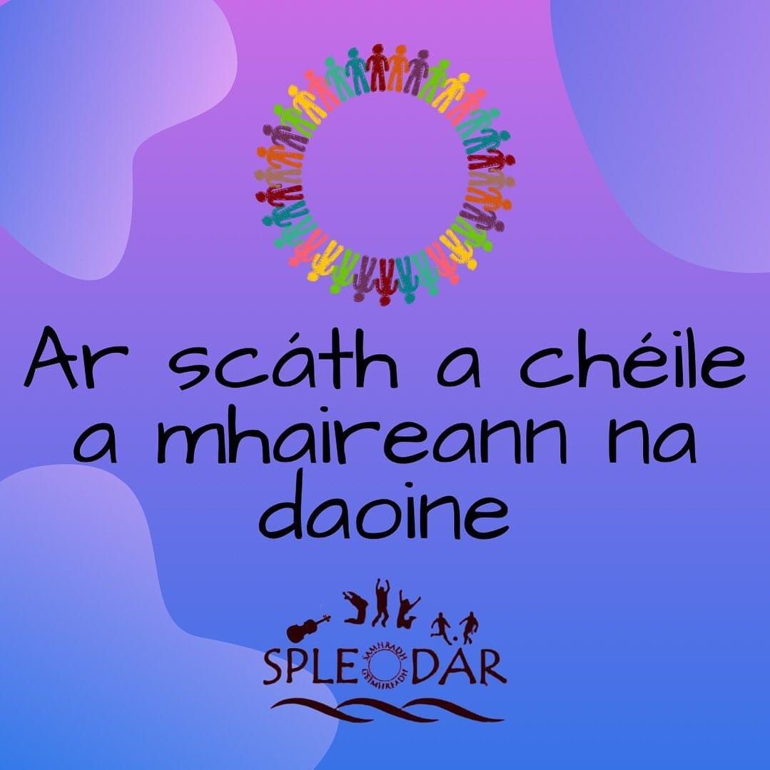 spleodar's tweet photo. Seanfhocal na Seachtaine: Ar scáth a chéile a mhaireann na daoine #Gaeilge #Cairdeas #lechéile #Saibhreas https://t.co/BlbMzeYwDo
