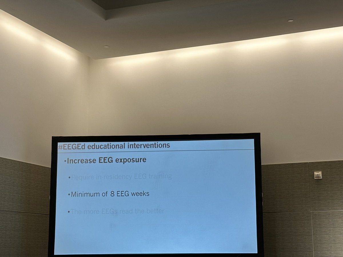neelmed's tweet photo. Excellent work presented by @fabnascimen at #AANAM that we need at least 8 weeks of EEG training in residency to improve competency of graduating residents. #EEGEd @AANmember #neurotwitter https://t.co/lZiaVRR46G