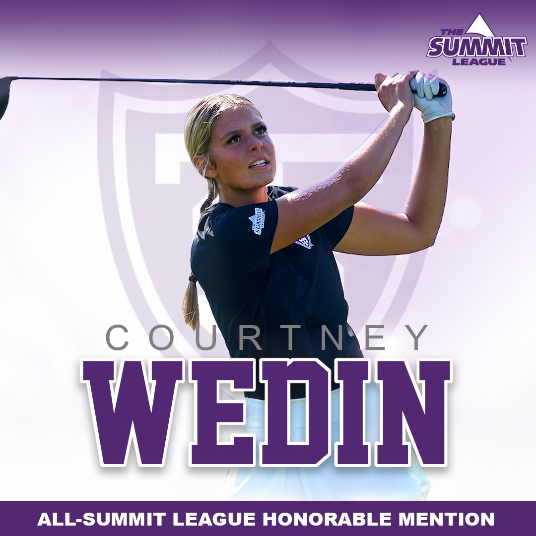 Congratulations to Courtney Wedin on being named All-Summit League Honorable Mention.  #tommiewgol