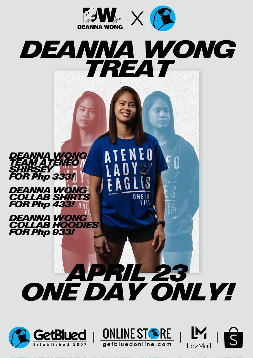 deannawonnnggg's tweet image. 📢One Day Treat. Bardagulan na naman po tayo. 😉 Forda sale. ☺
The Deanna Wong X GetBlued 

🛒Buy here 👉 goeco.mobi/eyiS3oMS
🛒Buy here 👉  goeco.mobi/D9RzC7Jt

#TheHeartofVolleyball #TeamDeanna #BossD #GetBluedat15