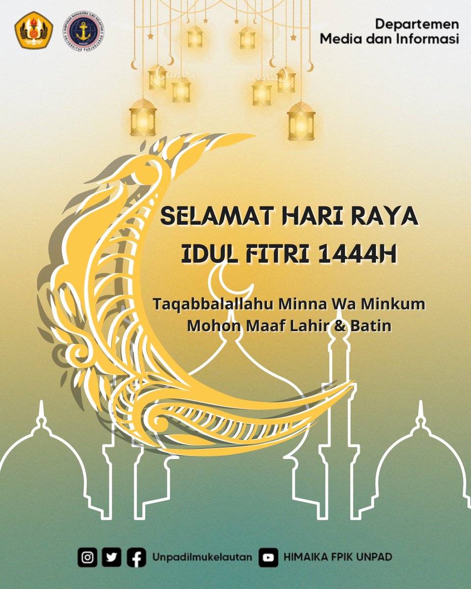 [HARI PENTING]
Selamat hari raya idul fitri 1444 untuk seluruh umat muslim di Indonesia🕌
✨Taqabbalallahu Minna Wa Minkum✨

Ramadhan telah berlalu, hari kemenangan telah menyambut membawa sinar terang kedamaian dan kesucian di idul fitri yang suci.