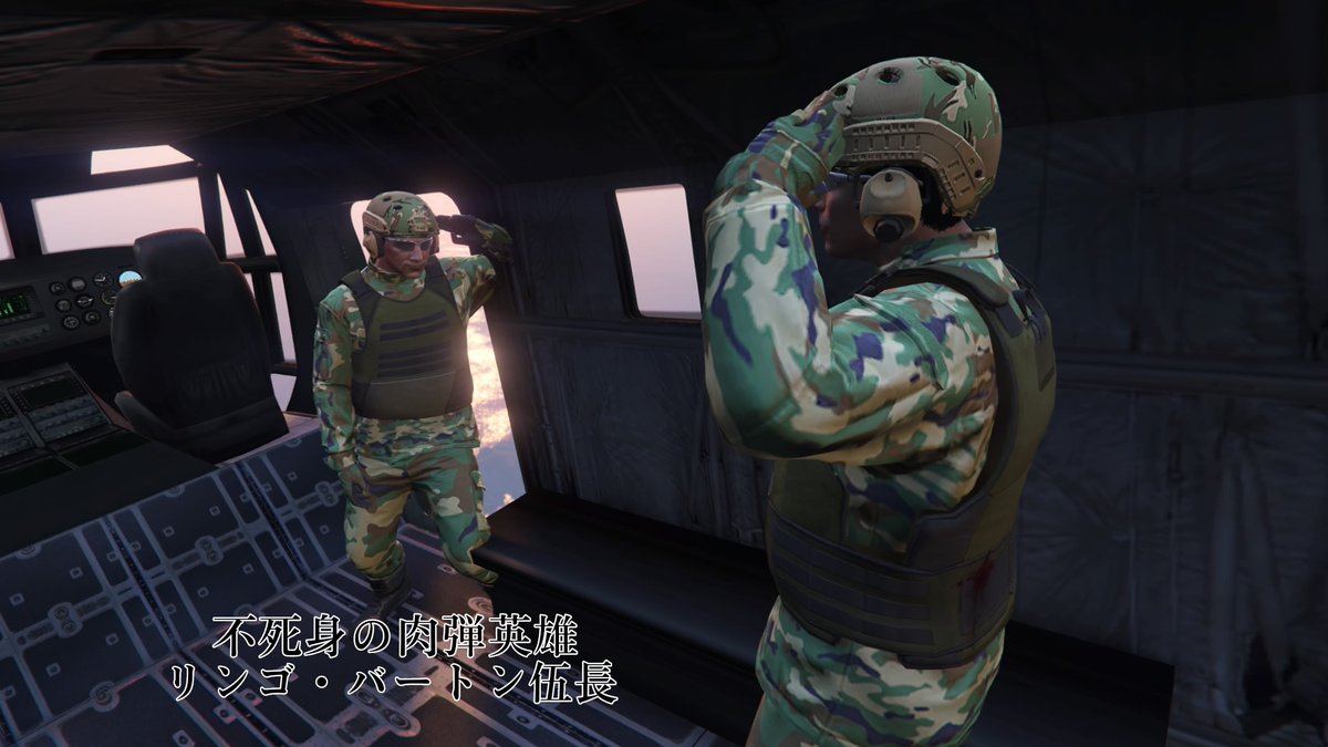 GCMF_pr's tweet photo. ※なおちゃっかり自爆した筈のリンゴ1等兵が生還し本人にどうやって生きて帰ったのかと聞くと
リンゴ1等兵「なんかイプシロンのご加護がありました…」
と言っておりました。
彼の勇気を称え輸送ヘリ内で勲章授与式を行い帝国本土の神社に彼の墓が建てられ二階級特進により伍長となりました。 https://t.co/ZBidHfaTio