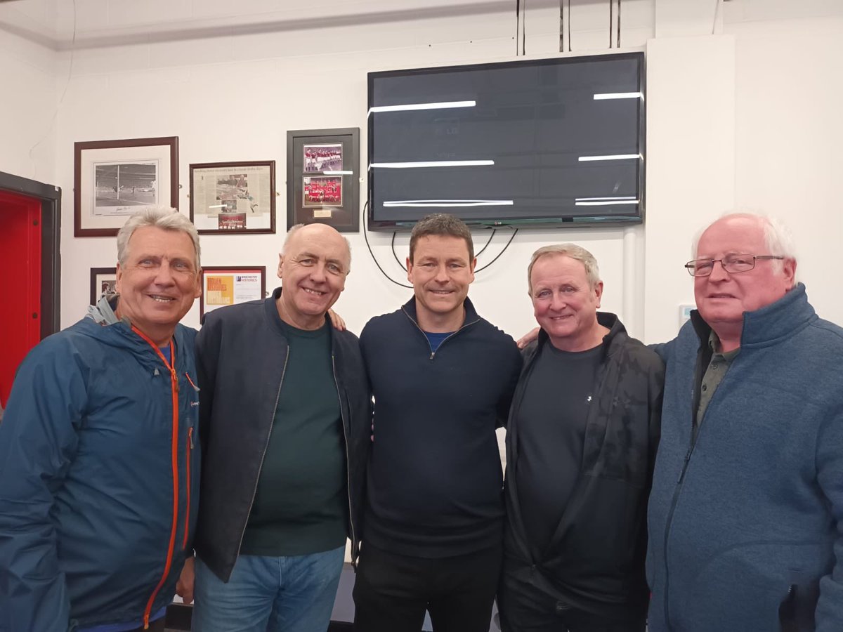 Wonderful afternoon at FCUM Sporting Memories. Brilliant talk by Paul McGuinness in the presence of his father, the legend, Wilf McGuinness.