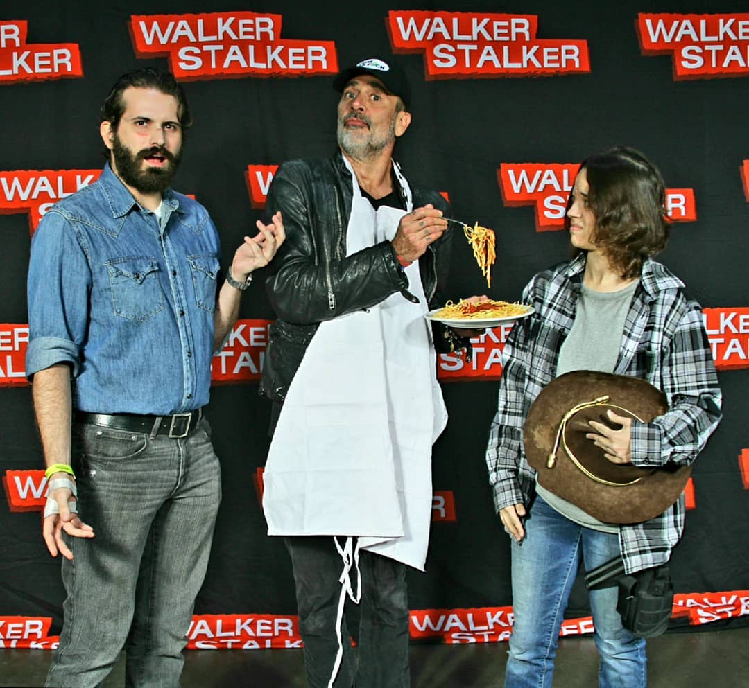 jessicatNY's tweet photo. Happy birthday @JDMorgan , a genuinely good guy and also an excellent sport for our silly photo requests.  😆 #twd #athrowback https://t.co/nfNAplTSfK