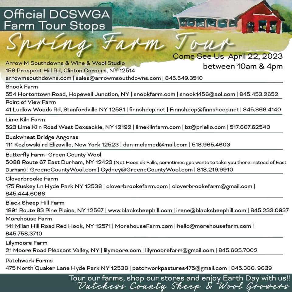 We are getting ready for today's Spring Farm Tour organized by the Dutchess County Sheep and Wool Growers! Patchwork Pastures Is excited to participate in this 12 farm tour of the Hudson Valley. Come see the sheep &amp; a variety of wool products. #sheep #wool