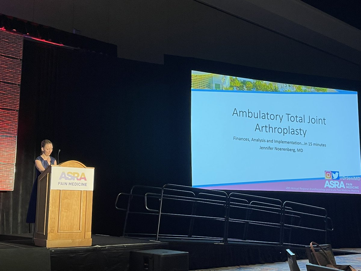 Jerryblocksthat's tweet photo. @DrJeniMD wants to open an exchange of ideas/tips on how to do Outpt Total Joints!! How many do you do? How do YOU make it happen??
#ASRASpring23
#PPSIG https://t.co/kXNcbHPSFr