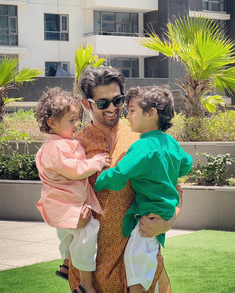 For the first time ever, Haider &amp; Mikael are celebrating their Eid in my beloved Pakistan 🇵🇰 and they’re having a jolly good time to say the least. #eidmubarak
