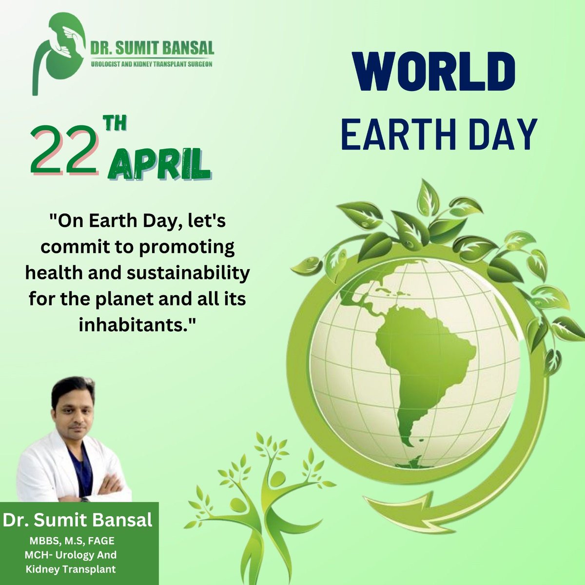 Earth Day
"Earth Day reminds us that we have a responsibility to protect the planet for future generations and ensure a sustainable future."

#EarthDay #ProtectThePlanet #ClimateAction #SustainableLiving #GreenLiving #EcoFriendly #GoGreen #Environmentalism #RenewableEnergy