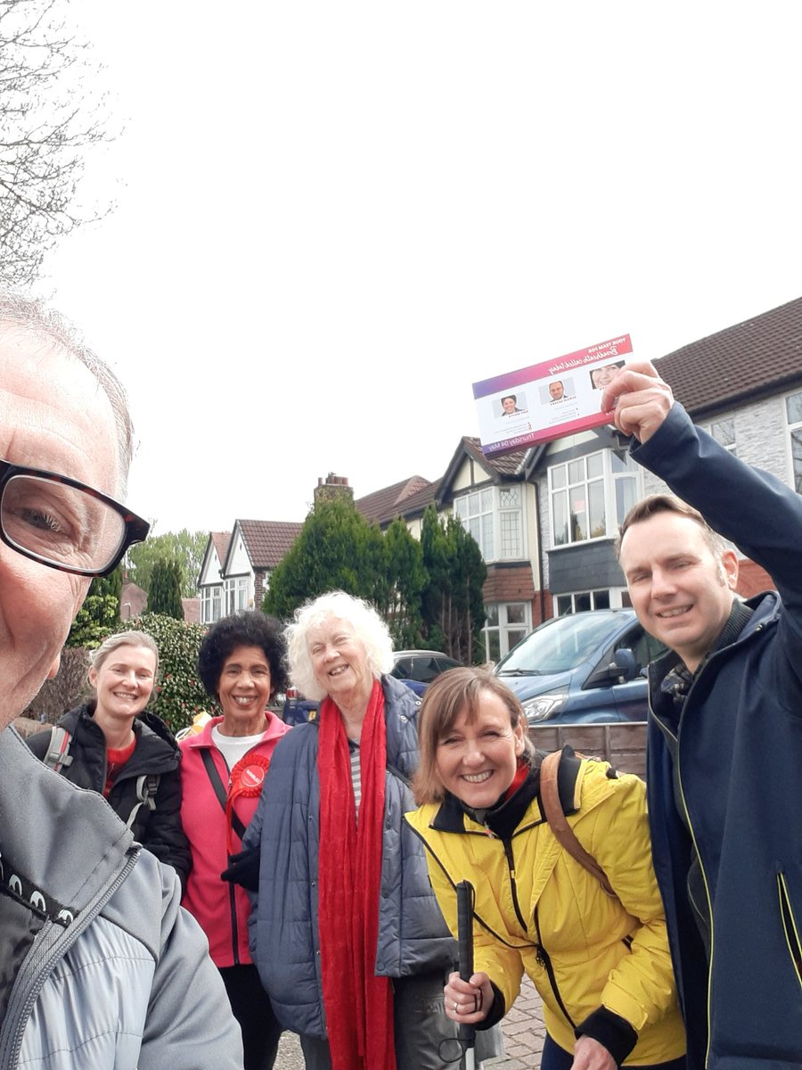 Great Happy campaign team out in Broadheath Ward. Lots of support for Labour on the doorstep.
