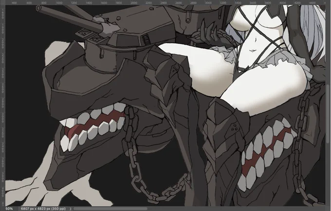 艦これ10周年、という訳ではないですが、オリジナル深海棲艦のSkeb WIP。依頼募集も再開しました! 