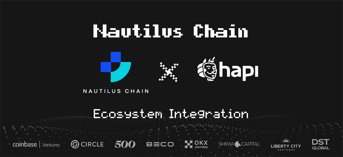 nautilus_chain's tweet photo. 👏We are happy to announce a new #NautilusChain Ecosystem Integration with @i_am_hapi_one!

⚡️HAPI brings together several products, projects and teams whose common mission is to develop and implement new cybersecurity standards in the #Web3 industry

Welcome aboard! https://t.co/fFXt2Rg5OD