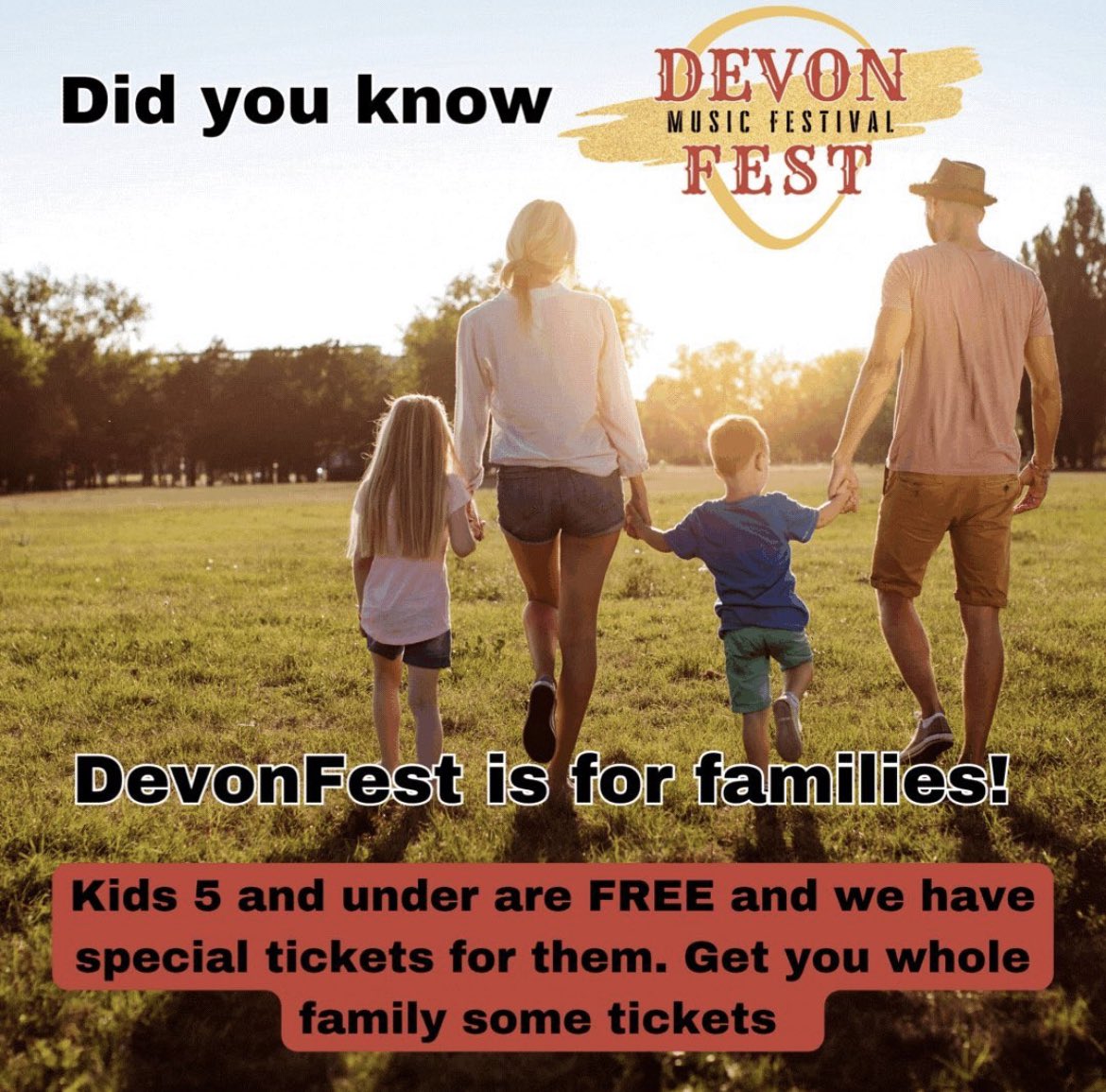 DevonFest's tweet photo. Get ready for two days of family-friendly fun at ππππππ
πππ! πΆππ¨βπ©βπ§βπ¦ We're thrilled to announce that kids under 5 get in for FREE for the entire event! Get your tickets now at https://t.co/XoEv388me4! #DevonFest #familyfun #kidsunder5 #livemusic #memories #ticketsonsale https://t.co/SPAXD6hCNO
