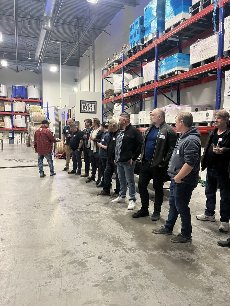 SmacnaAb's tweet photo. Edmonton members enjoyed a whiskey tasting at @hansendistillery on Thursday evening.  Great turnout.  Excellent tour.  Great whiskey! #smacnaab #membership #HVAC https://t.co/eotPP3AeKx