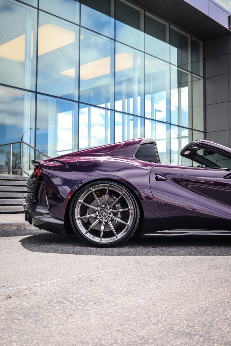 RYFTco's tweet photo. Is it top down season yet? #Ferrari #812 GTS in Viola Hong Kong with our R10 Forged Monoblock Wheels finished in a Brushed Dark Clear.  

🛠️ Built By: @wheel_therapy 

📸 Images By: @number1habibi 

🏎️: @lolosrarrilife 

For Sales Inquiries ➡️ sales@ryft.co https://t.co/KnIrtVSArB
