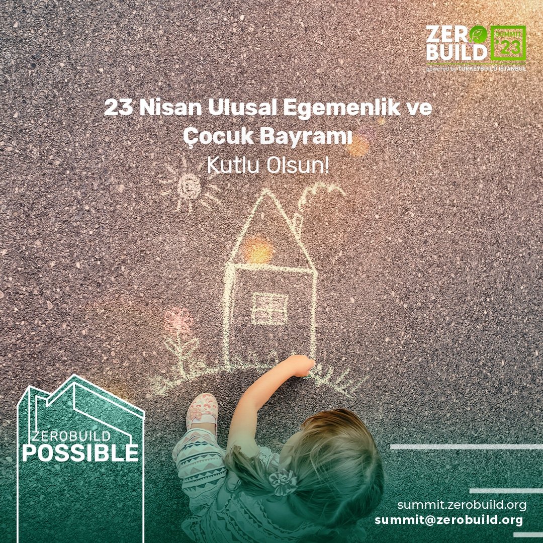 zerobuildist's tweet photo. 23 Nisan Ulusal Egemenlik ve Çocuk Bayramı kutlu olsun!

#SıfırEnerji #23nisan https://t.co/aUM7eAXMD6