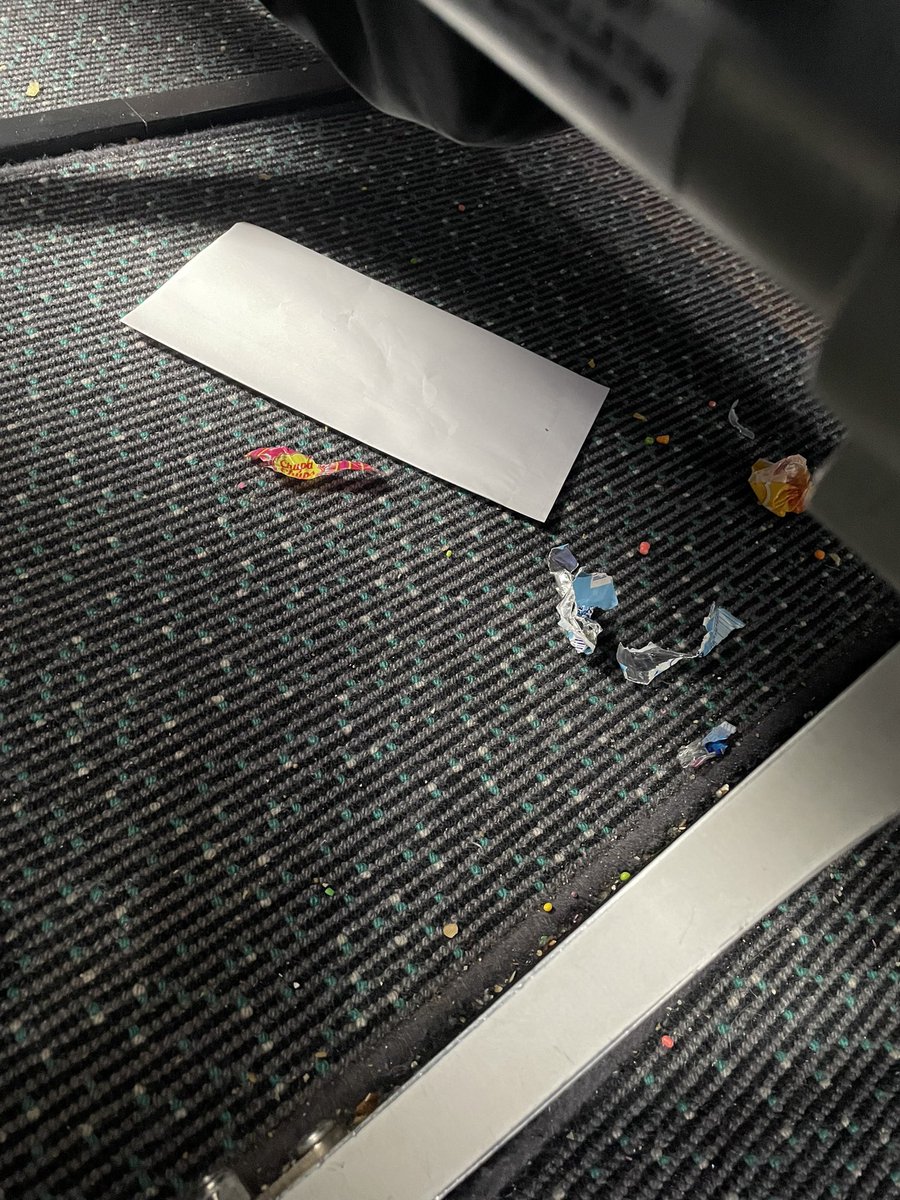 SnoozyPanda's tweet photo. @AerLingus goodness me Aer Lingus, sort out the cleaning of your planes at LHR. So gross. Sticky lollipop on my seat - your crew were mortified. (EI0715 21st April) https://t.co/WAPzQCMpZg