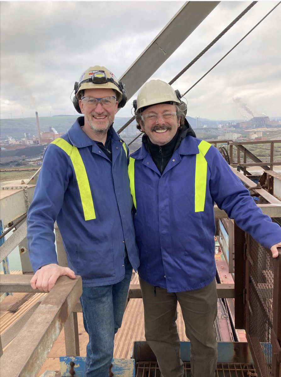 timrutter's tweet photo. Just another day in @TataSteelUK with @michaelsheen and @KemiBadenoch 😀 https://t.co/HE8HvZwvGz