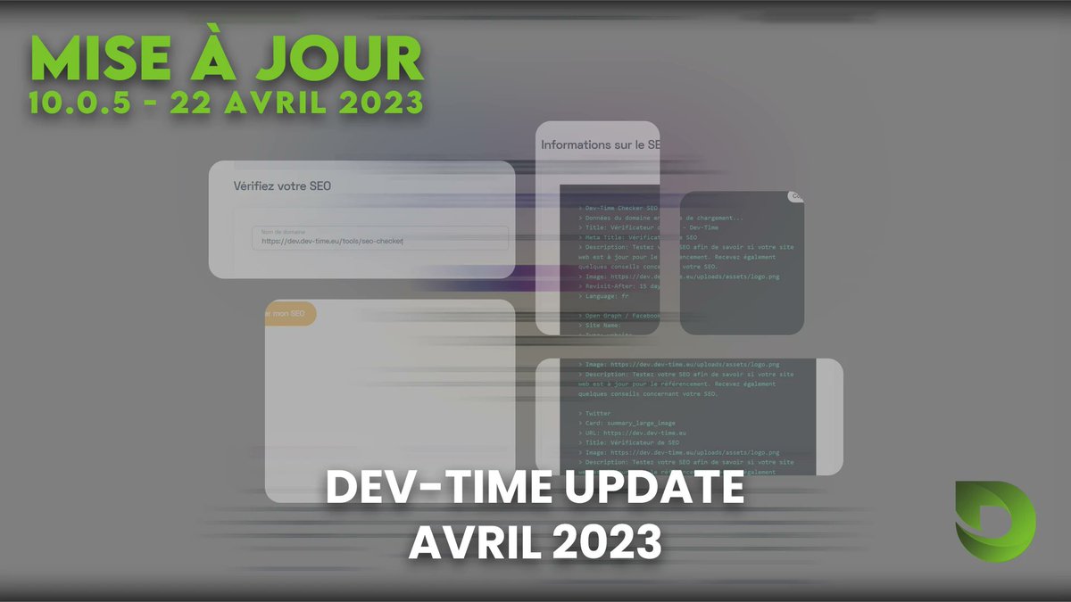 Cybricode's tweet image. Une nouvelle mise à jour est sortie sur Dev-Time

Plus d&apos;information dev-time.eu/?blog=10992998…

#DevTimeEU #Update #FontAwesome #GeneratorLegales #SVGIcon