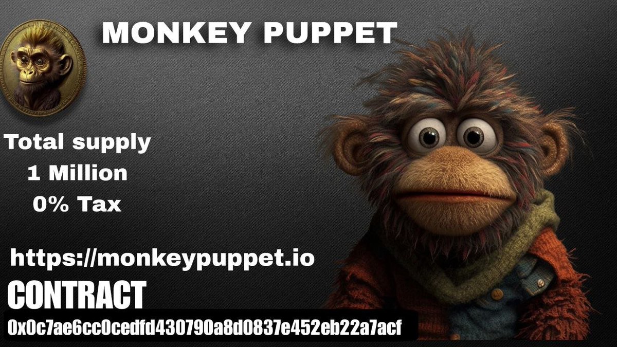 sigiumETH's tweet photo. @100xAltcoinGems @monkey_erc $Monkey #Monkey #MonkeyPuppet https://t.co/BmJ6fjFpag