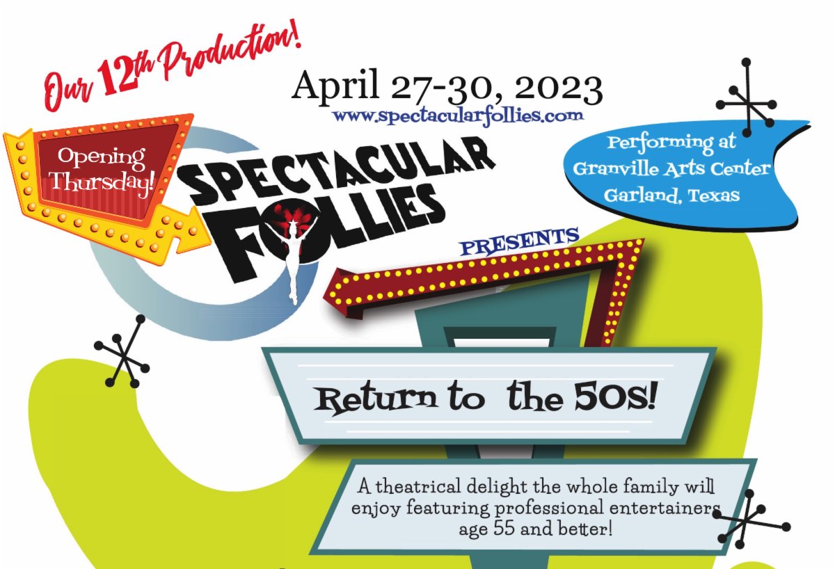 Spec_Follies's tweet image. Opening Thursday! You ain't nothing but a hound dog if you don't see the Spectacular Follies as they "Return to the 50s!" Apr 27-Apr 30 at the Granville Arts Center. Get your tickets today!
conta.cc/3DYoh3d
