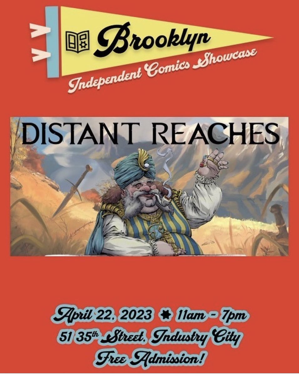 Come check out <a href="/DistantReaches/">Ballads of the Distant Reaches</a> new zones today at @bics_ny in lovely <a href="/IndustryCity/">Industry City</a> in Brooklyn! Hosted by the folks at <a href="/StMarksComicsNY/">St. Mark's Comics</a>!