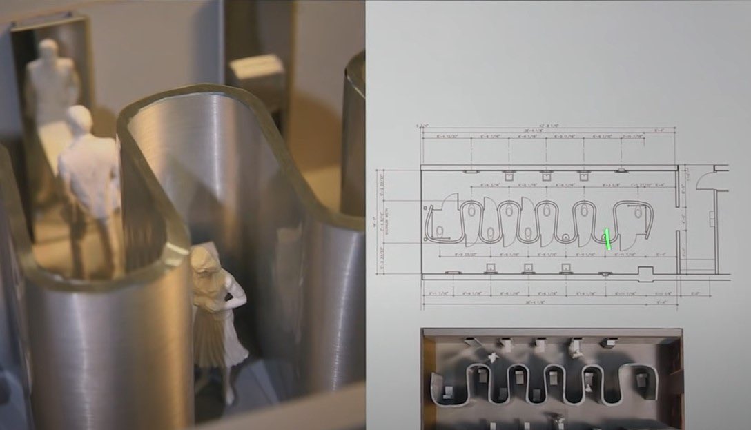 architext14's tweet image. Assignment 9: divide a rectangle into his and hers. Koolhaas at Cornell.