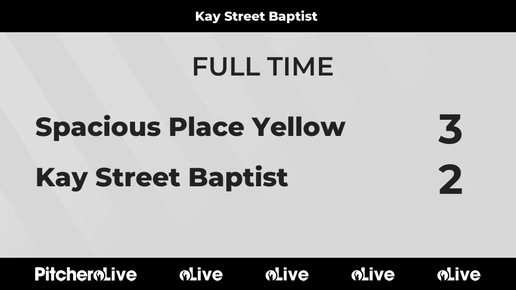 KSBFC's tweet photo. FULL TIME: Spacious Place Yellow 3 - 2 Kay Street Baptist
#SPAKAY #Pitchero
https://t.co/WlnbhxIZgf https://t.co/7Nt7FxbcyX