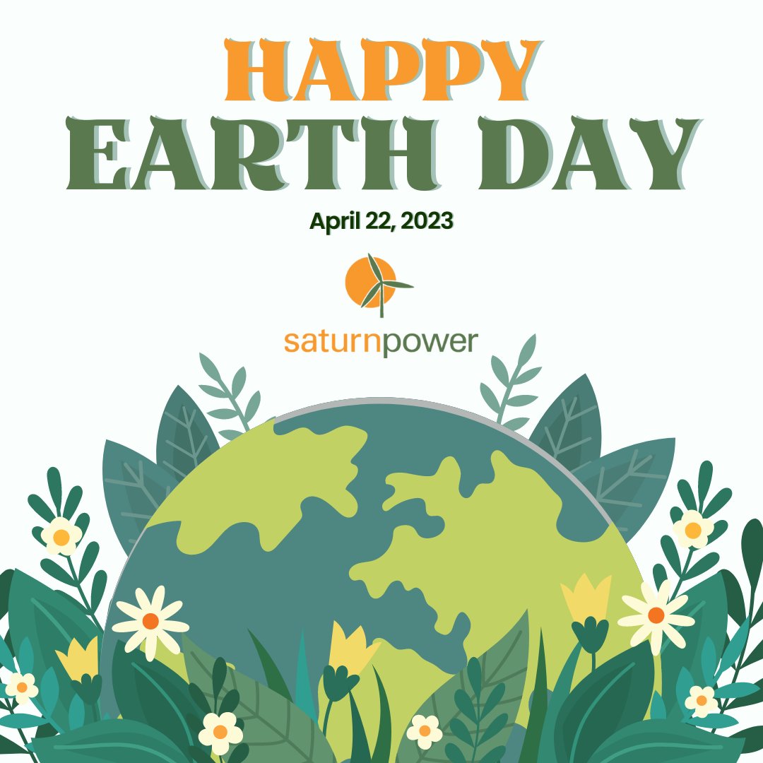 Saturn_Power's tweet photo. The Saturn Power Team is proud of our work contributing to a more sustainable planet for future generations. As we continue on this journey, we wanted to take a moment to thank you for the integral role you play in this process.

On behalf of Saturn Power, Happy Earth Day! https://t.co/cQNsIR7A80