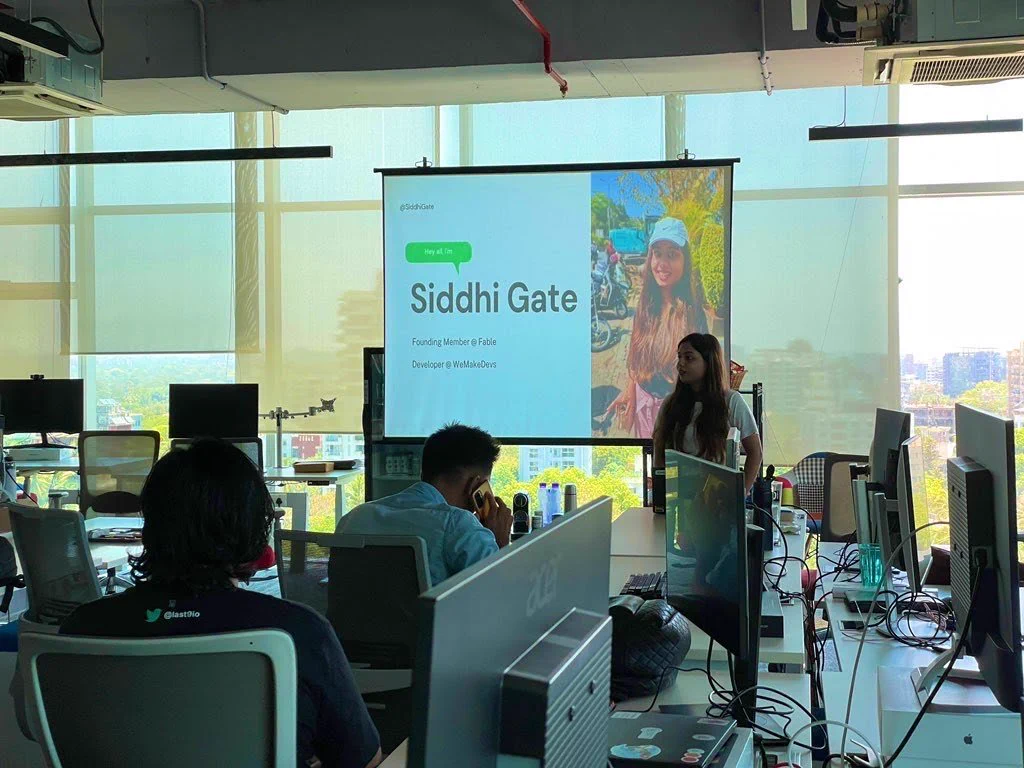 Tech talk at a meetup