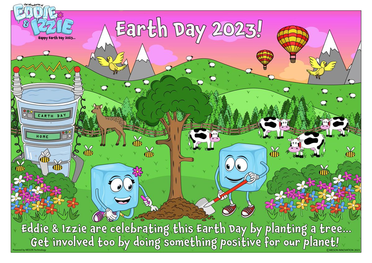 mesoninnovation's tweet photo. The Greenest Countries In The World: One day we hope it will be "The Whole Earth"... 

Eddie &amp; Izzie take a day off to celebrate Earth Day 2023. 

Our Intrepid Pair, and the whole MESON Team, dream of a future when "Earth Day" is every single day of the year. 

#earthday https://t.co/I49LwKsZnW