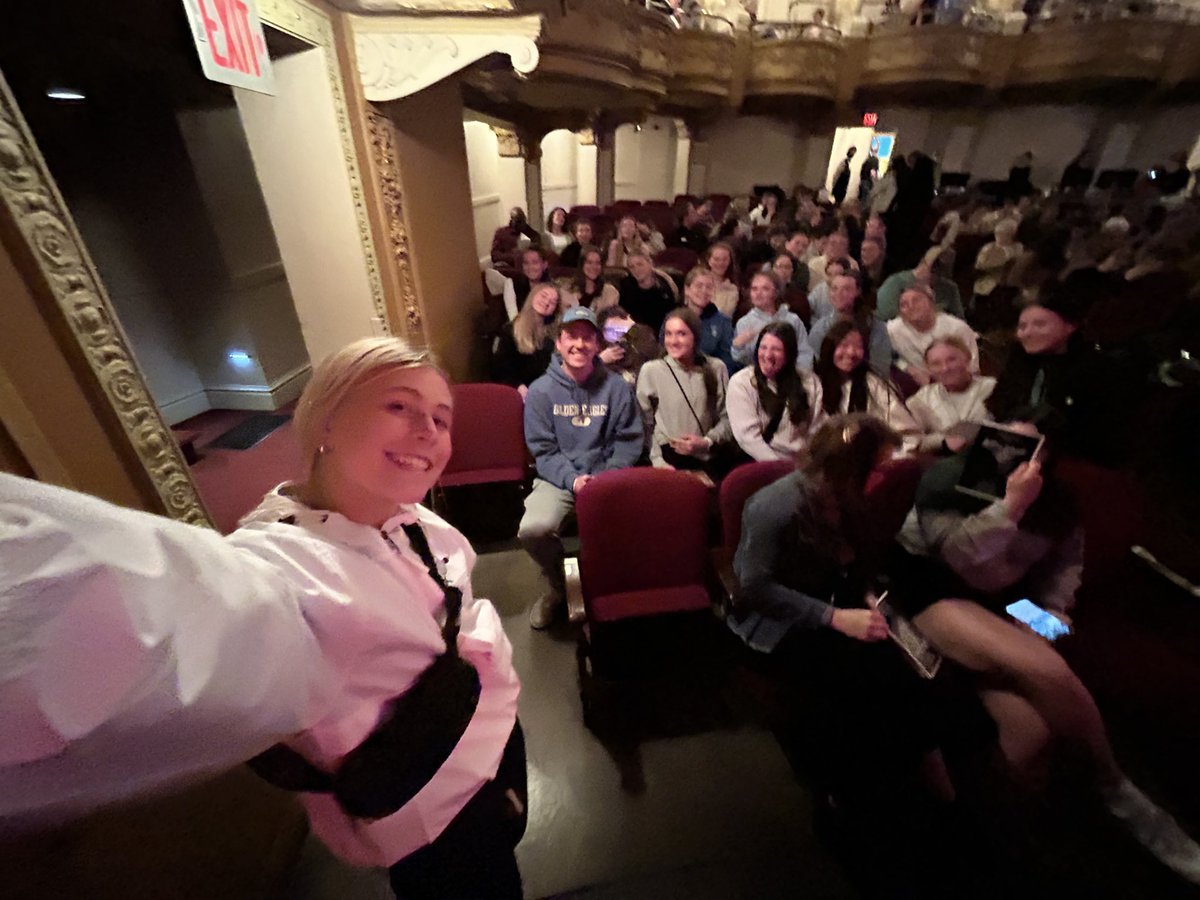 Not the best picture (Thanks Sami) but it was a great night watching the Into the Woods musical with the team last night. Always support those who support you!! Got to see a few of our tennis players be stars on the stage, too😄 Go see it if you haven’t already!