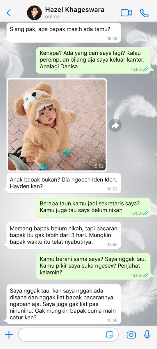redcherryvk's tweet photo. taekook au; local

ㅡ 𝓓𝓪𝓵𝓵𝓲𝓪𝓷𝓬𝓮

Hanya sekelumit kisah Hazel, sekretaris Hayden, sang CEO yang notabene seorang casanova. Dan tentang pepatah bahwa cinta datang karena terbiasa itu benar adanya.

tags: office au, little bit angst, romance

©redcherryvk 🍒; 0423 https://t.co/7F6mcOqEiF