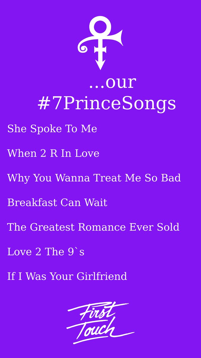 FirstTouchMusic's tweet image. our #7PrinceSongs 2023