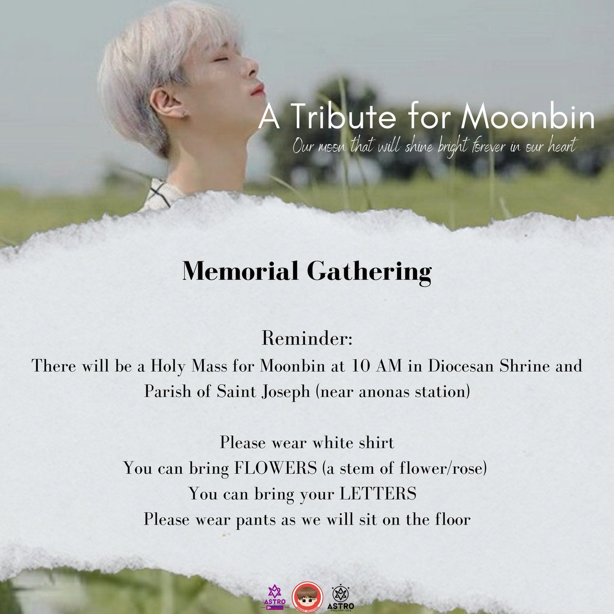 offclmoonbin_ph's tweet photo. A memorial gathering for Moonbin ✨ https://t.co/78NPE0ZIon
