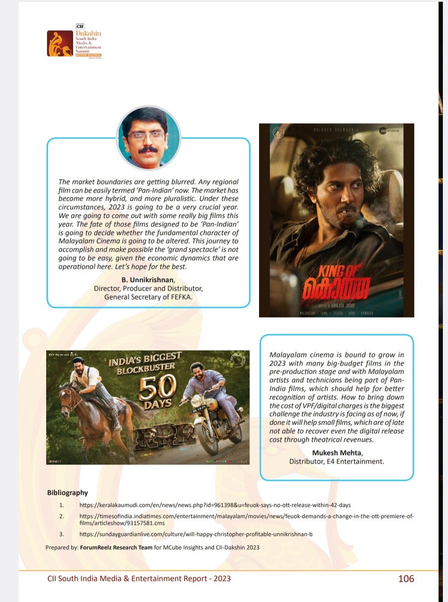 Here Is Our Malayalam Industry Report For #Dakshin2023 South Indian Summit.
drive.google.com/file/d/1YHFL_k…

Please Go Through The Book...
Big Thanks To Our Media/Industry Friends,Sources, Our Team & FR Admin Panel Who Worked Hard to Prepare The Report. 
1/2