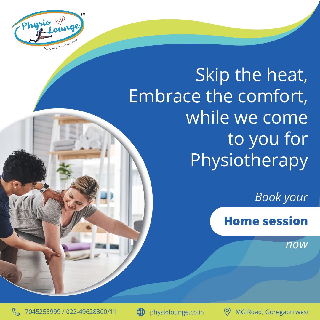 It's too hot outside. But don't worry.
We have got you covered.

Contact us -
Physio Lounge

#homeservice #comfort #physiotherapist #serviceathome #bookappointment #physiolounge #physiotherapy #mumbai #twitter