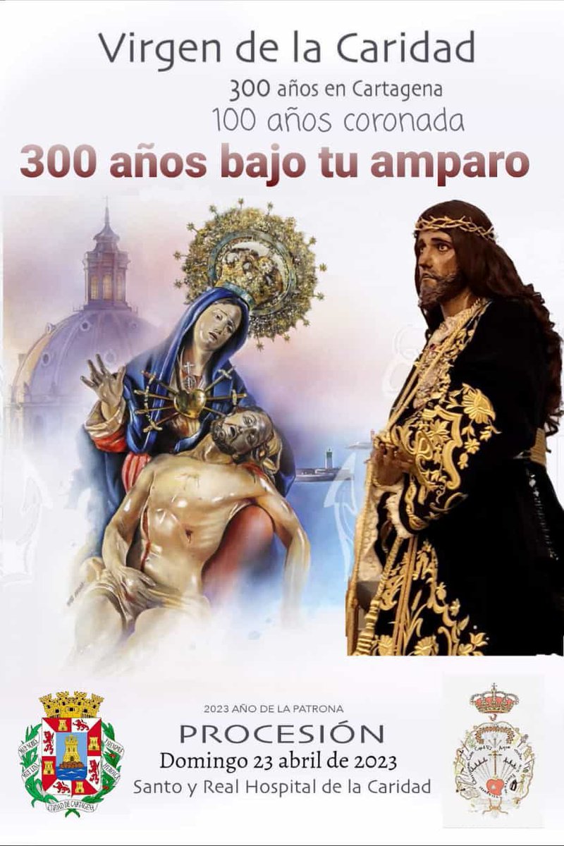 CatedralCT's tweet photo. 300 aniversario de la llegada de la Virgen de la Caridad a Cartagena.
Procesión domingo 23 de abril.
#PCVC https://t.co/N594IhAJOj