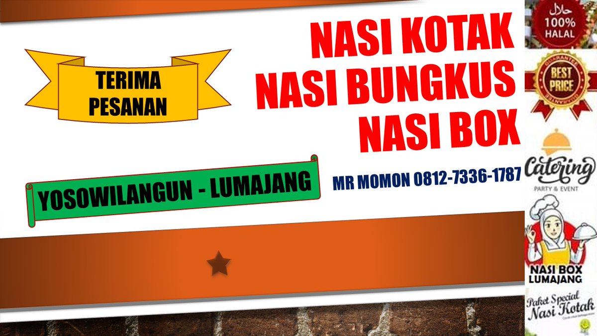 SingaManis's tweet photo. Hp 0812-7336-1787 Catering Nasi Kotak - Event Wedding Resepsi Pernikahan di Yosowilangun Lumajang https://t.co/2HQMvwPLNS 

#kateringlumajang, #cateringlumajang, #yosowilangun, #lumajang, #semeru, #ricebox, #segokotak, #nasibox, #mealbox, #kulinerlumajang, #cateringnasibungkus, https://t.co/GGlDpyN09c