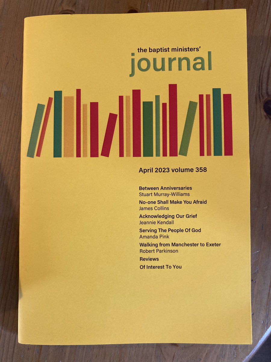 superpinkymandy's tweet photo. Hard copy of the BMJ arrived today (as thanks for contributing). Would really love to hear others thoughts on the how chaplaincy fits (or doesn’t) with baptist theologies of ministry. 1/2 https://t.co/pwj8oZwUyW
