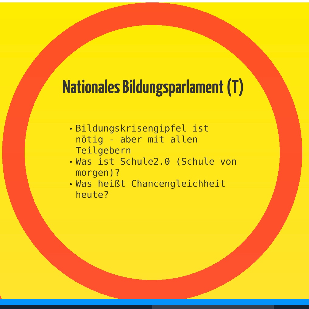 ciffi's tweet photo. 2) Jeder Schulleiter in D bekommt ein Budget von 250.000 Euro (!) zur freien Verfügung (für die Schule, klar) 3) es gibt einen Nationalen Bildungskrisen-Thing 4) Für Grundschulen Analog-Pakt + konditioniertem Tablet-Verbot. #LER #MeckPomm #Plau https://t.co/iw2E9HTUlW https://t.co/jlJZMGDA69