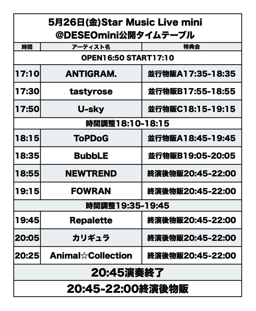 OubaitouriEVENT's tweet photo. 【🏖出演者発表🏖】
〜Star Music Live mini〜
<日程>5/26(金)
<時間>OPEN16:50
<料金>前売り4,000円+1D
配信���ケット 3,000円
(※開催から二週間アーカイブが残ります。)

🎫4月28日(金)22:05〜各所発売開始
<来場>
https://t.co/JXmOoAOqZE
<配信>
https://t.co/tJqoBWb1F7 https://t.co/pNeqOvsPAq