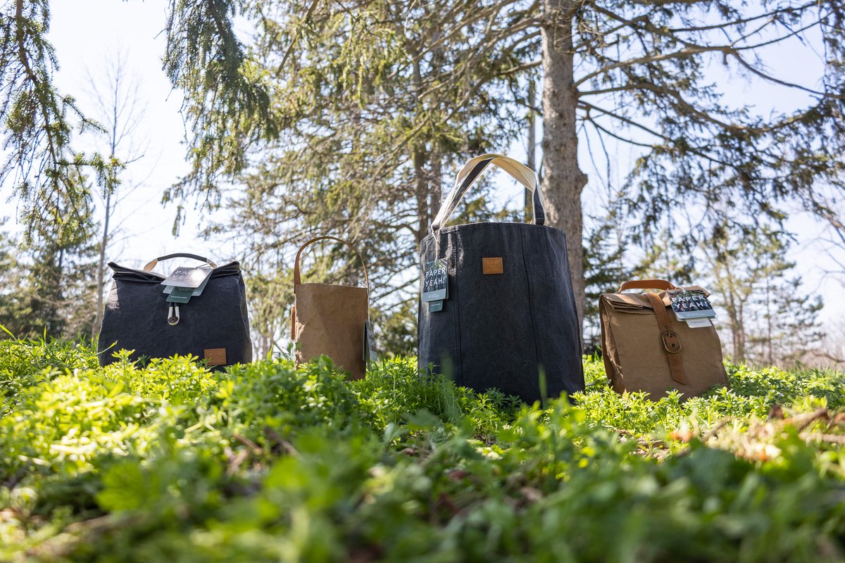 brandblvd07's tweet photo. If you want to show your commitment to protecting Earth, look to Out of the Woods. Using Supernatural Paper®, these bags are made from tree cellulose, making them sustainable, washable and vegan! And yes, you can brand it! Check out our eco-friendly merch: https://t.co/bgqL29Xx14 https://t.co/o8Zsa2uauO