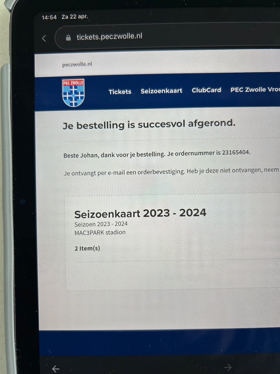 dijk_johandijk1's tweet photo. @PECZwolle We zijn er uiteraard weer bij volgend jaar! @PECZwolle #pecisback #demooisteclubvanallemaal! https://t.co/ikqtnrNBm7