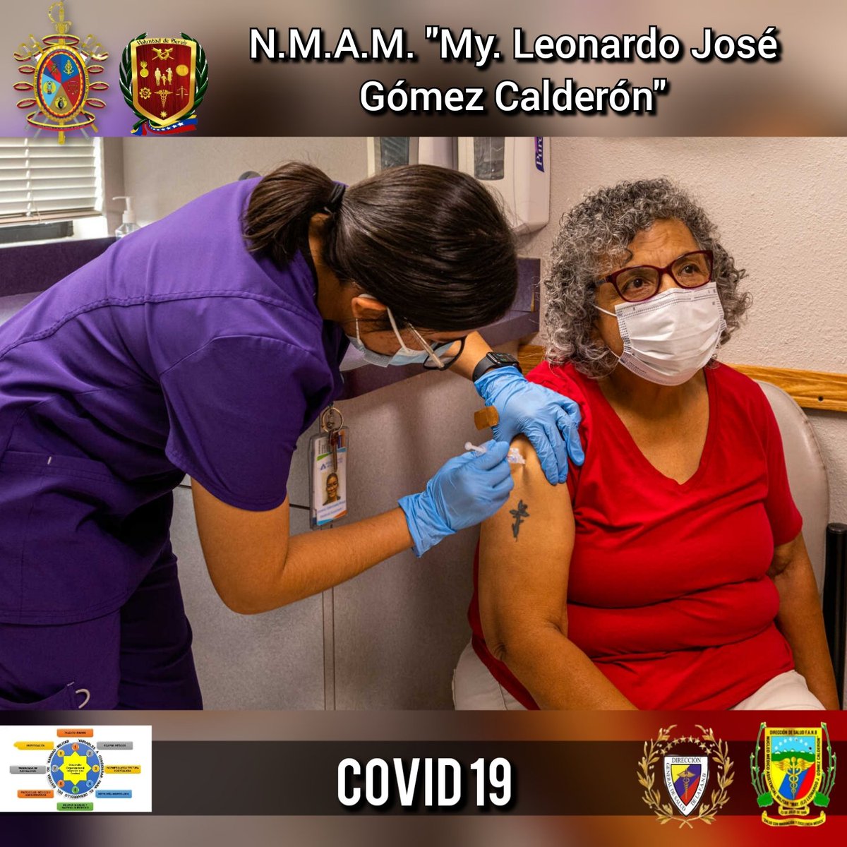 #22Abr || La Prevención 😷 por medio de la Vacunación ayudará de gran manera a mitigar el contagio de la enfermedad.
<a href="/DigesaludFANB/">DIGESALUDFANB</a> 
<a href="/ServiciosMPPDVe/">Viceministerio de Servicios para la Defensa 🇻🇪</a> 
<a href="/MinSaludVE/">MPPSalud</a> 
#SoloUnidosVenceremos
#Covid_19